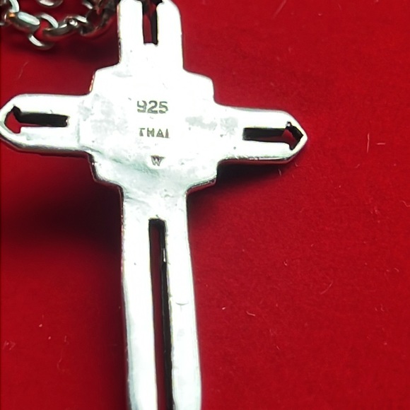 Gorgeous Decorative Sterling Necklace Cross Thai - Picture 6 of 11